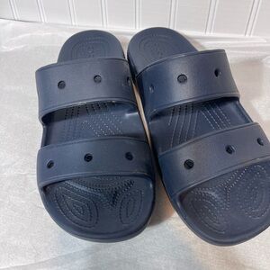 CROCS Navy Blue Men’s 10 or Women's 12 Sandals